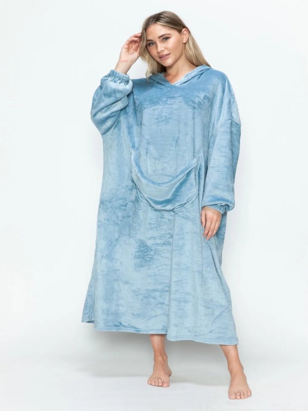 Casual Elegance Full Size Hooded Midi Dress with Pocket - Picture 15 of 16